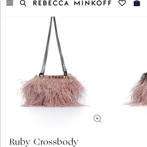 Rebecca Minkoff “Ruby” feather crossbody bag